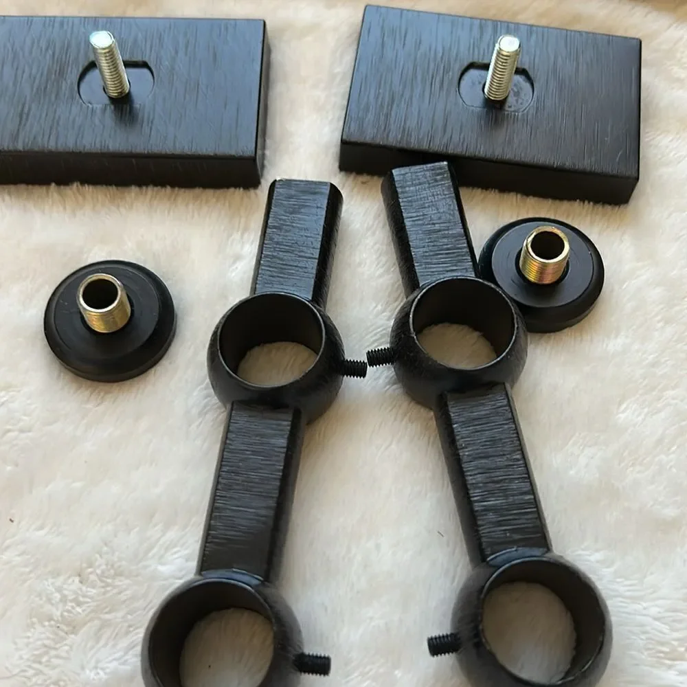 Pottery Barn Double Curtain Rod & Wall Bracket, Cast Iron, .75, NWT 28x48